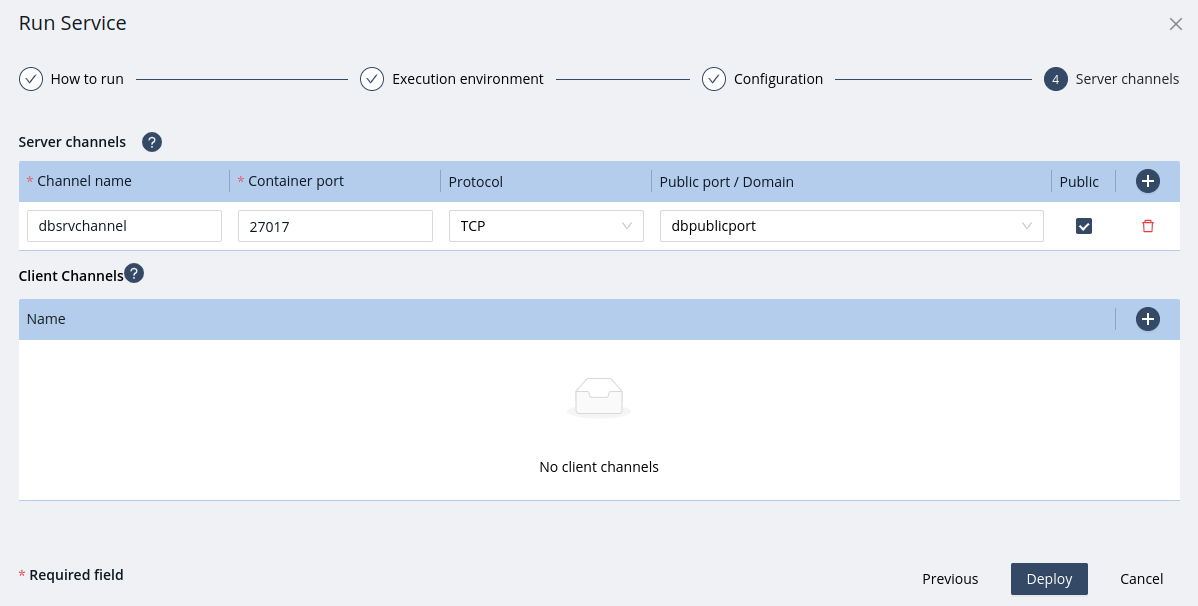 deploy service database.04